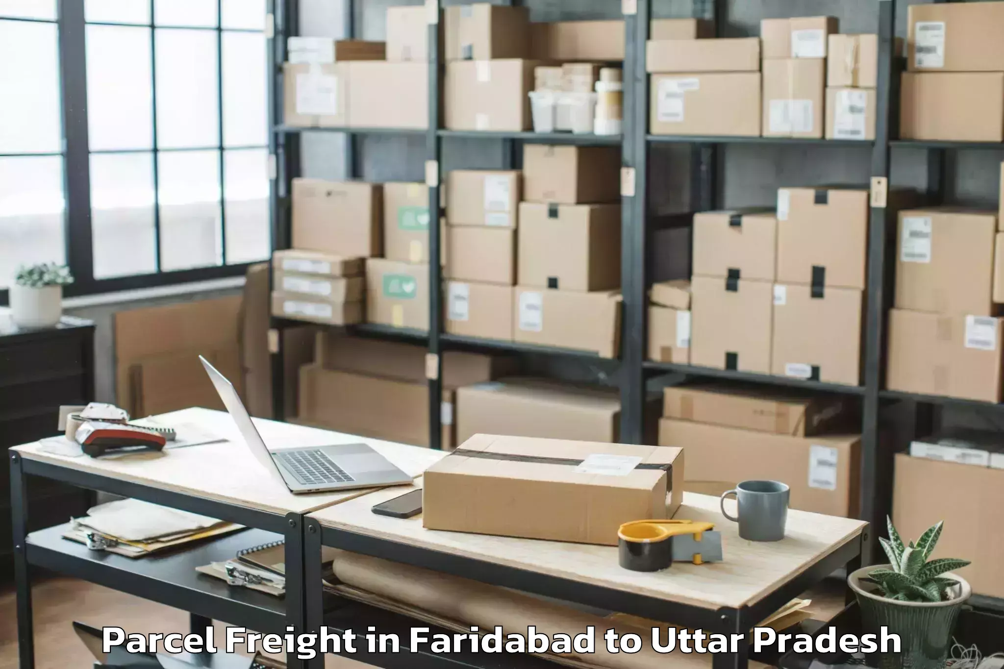 Book Faridabad to Meerganj Parcel Freight